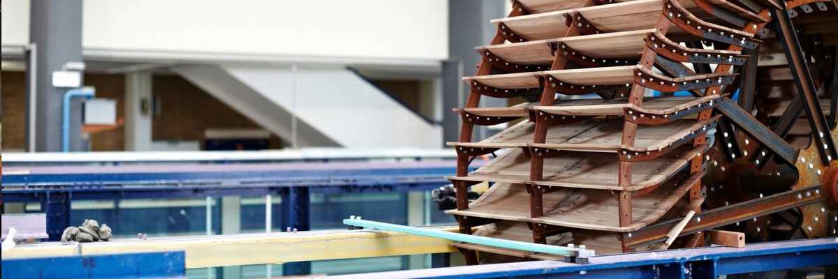 A whaterwheel at Hochschule Darmstadt, at the Faculty of Civil and Environmental Engineering