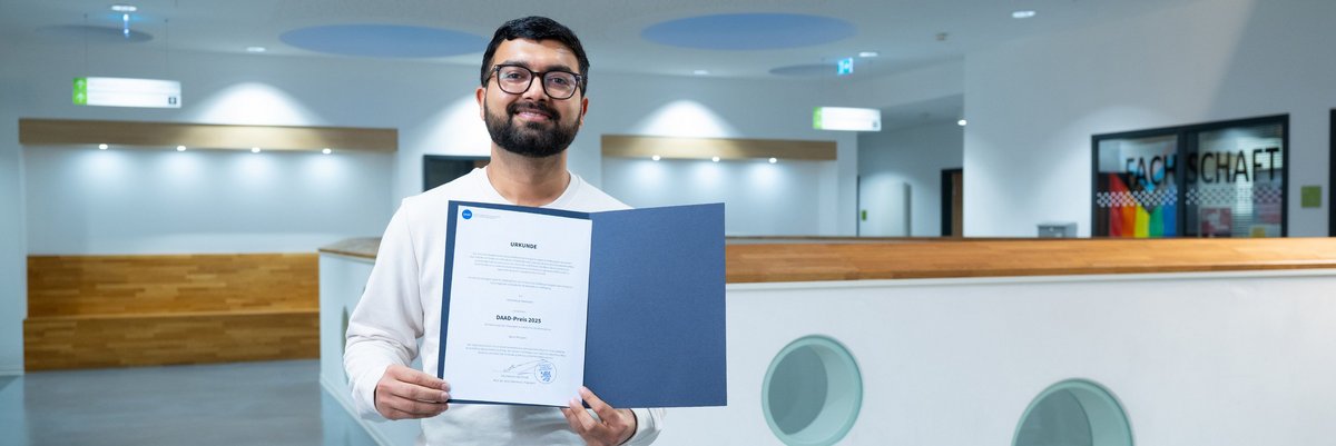 Samir Pangeni, DAAD-Preisträger 2025 der h_da. Foto: h_da/Markus Schmidt