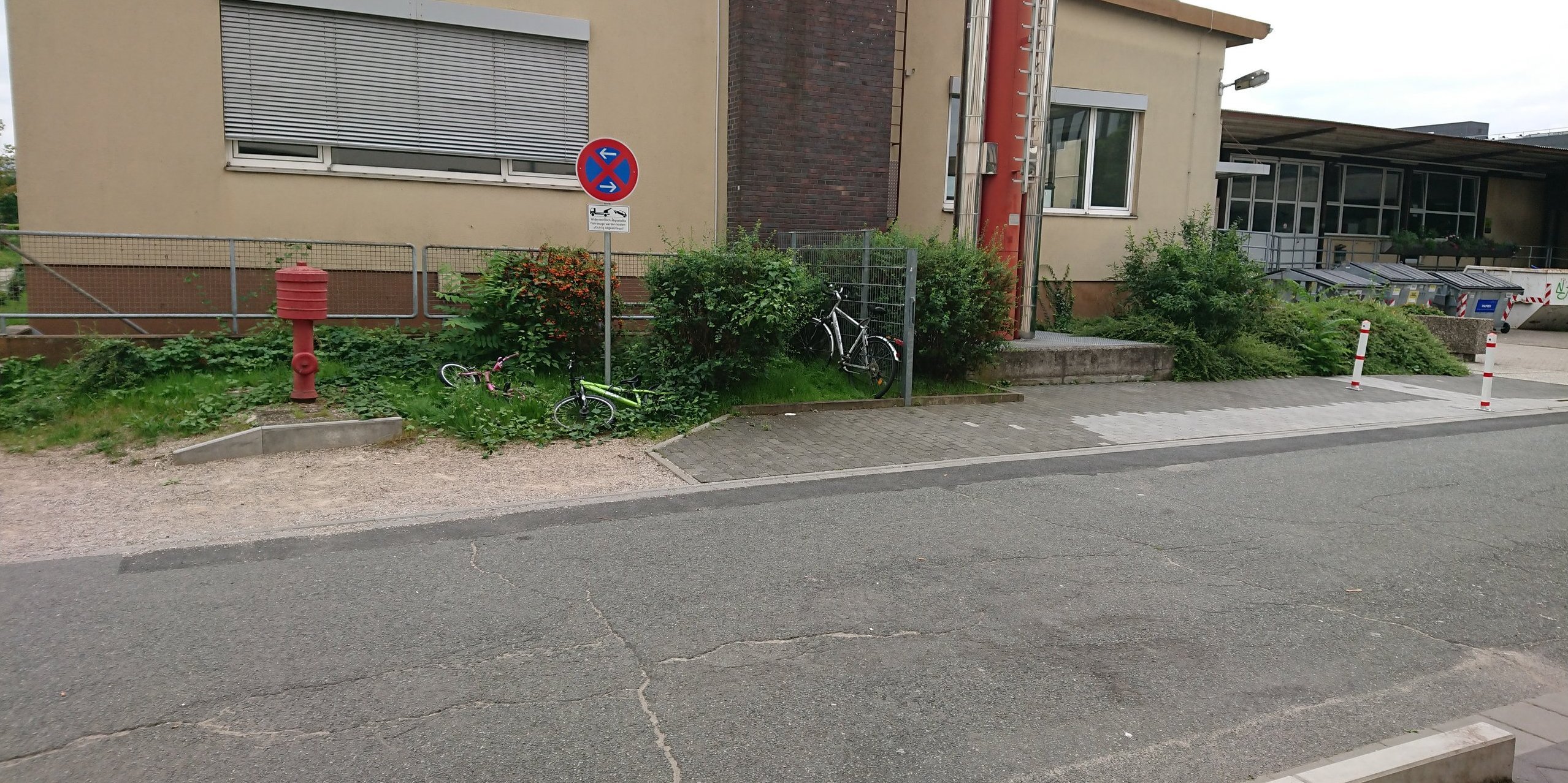 Versiegelte Fläche vor dem Abpflastern