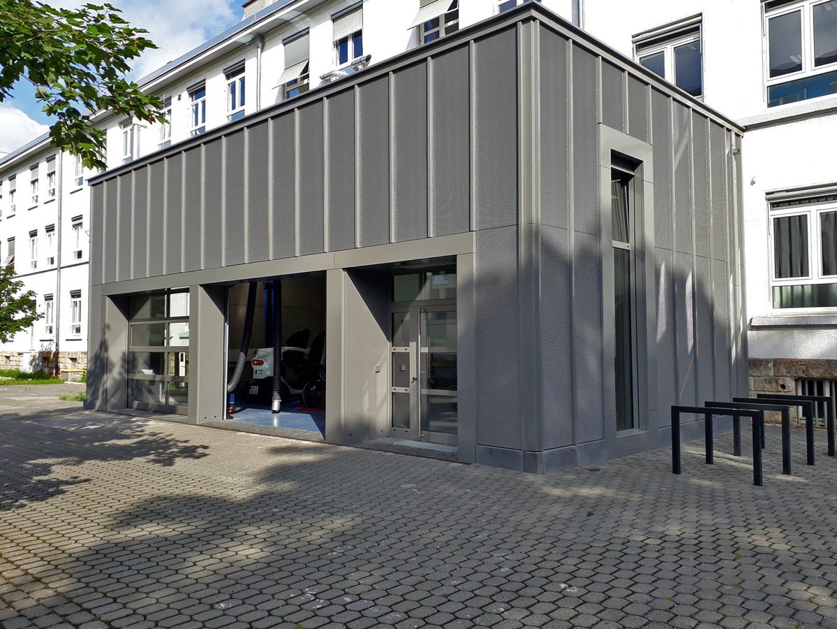 Gebäude E-Mobilitätswerkstatt Campus Darmstadt